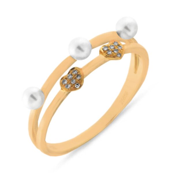 Diamond / FW Pearl Ring