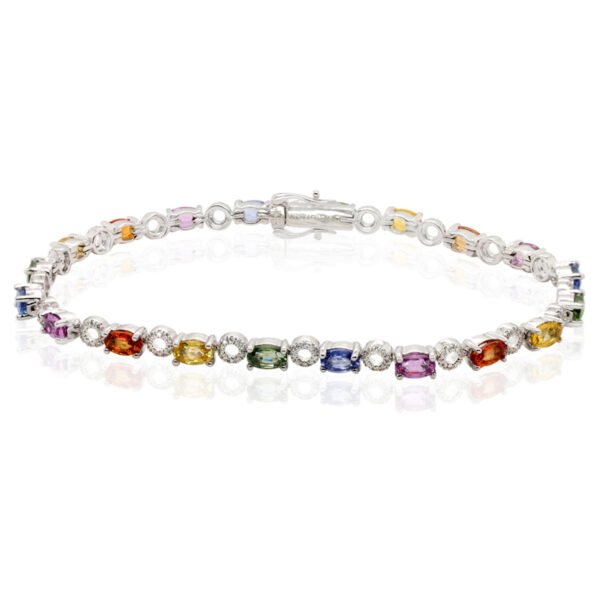 Diamond / Fancy Sapphire Bracelet