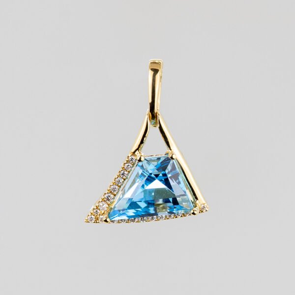 Diamond / Blue Topaz Necklace