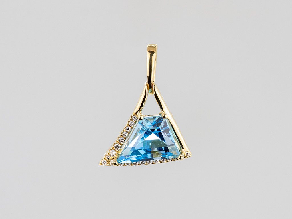 Diamond / Blue Topaz Necklace