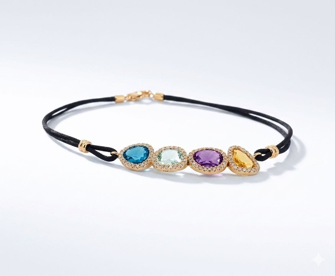 Diamond / Mix Gems Bracelet