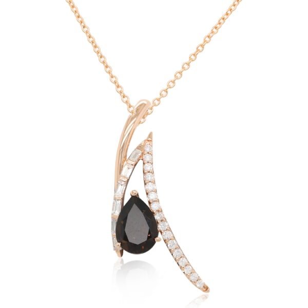 Diamond / Smokey Quartz Pendant