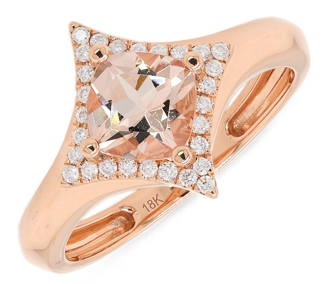 Diamond / Morganite Ring
