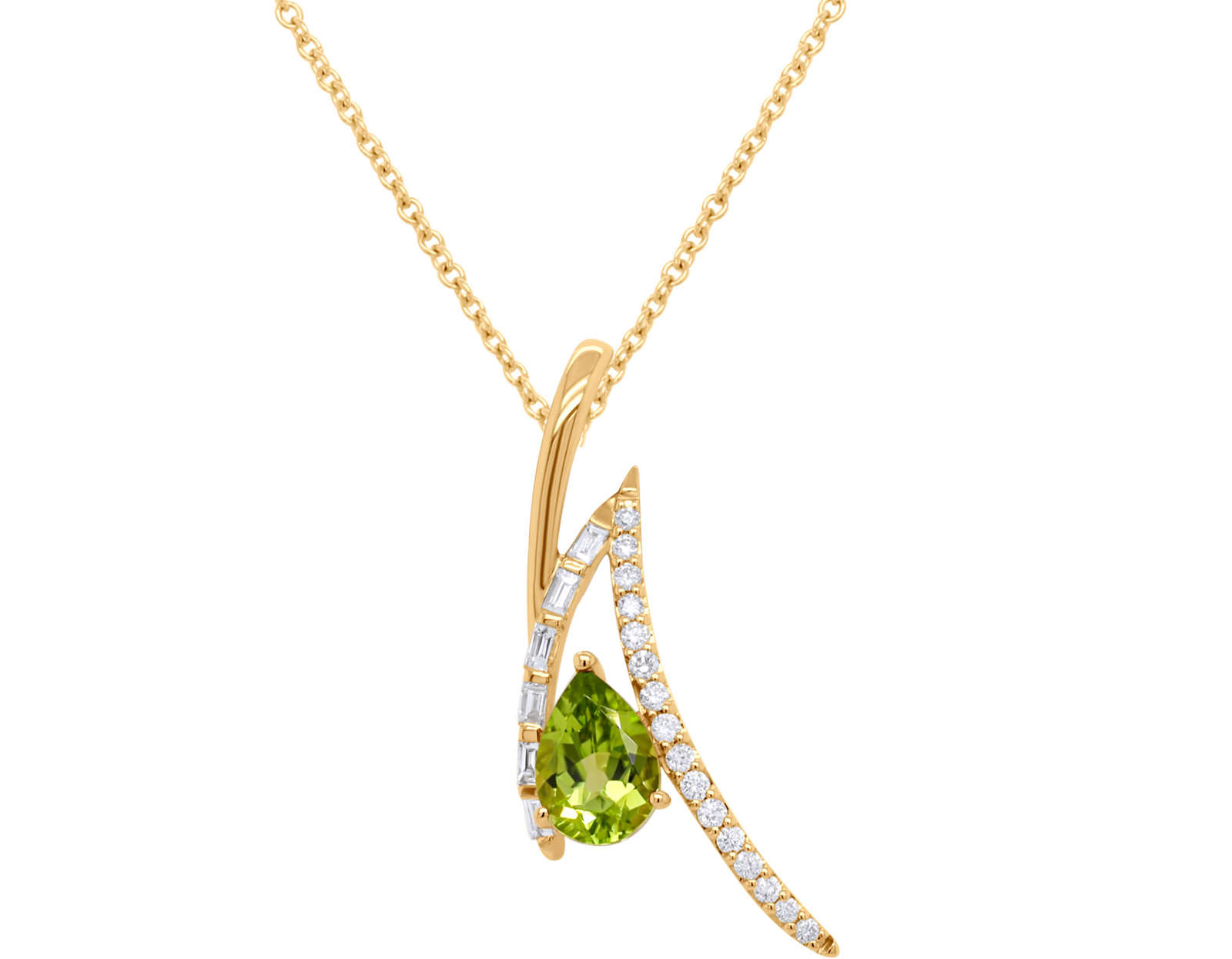 Diamond / Peridot Pendant