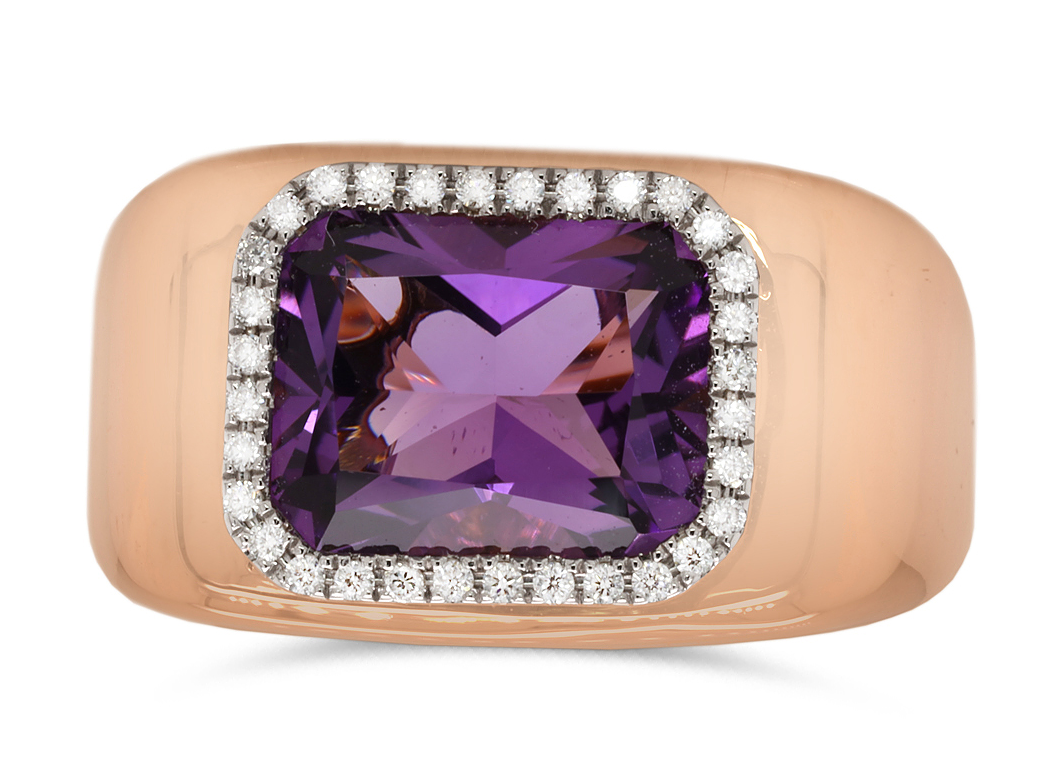 Diamond / Amethyst Ring