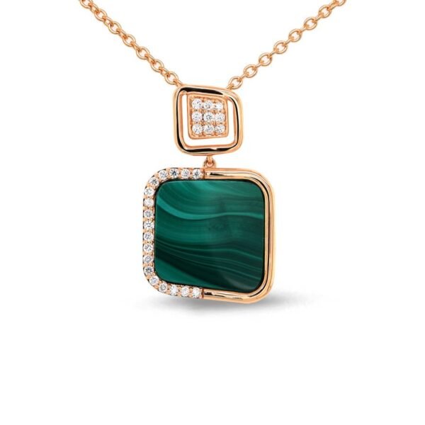 Diamond / Malachite Necklace