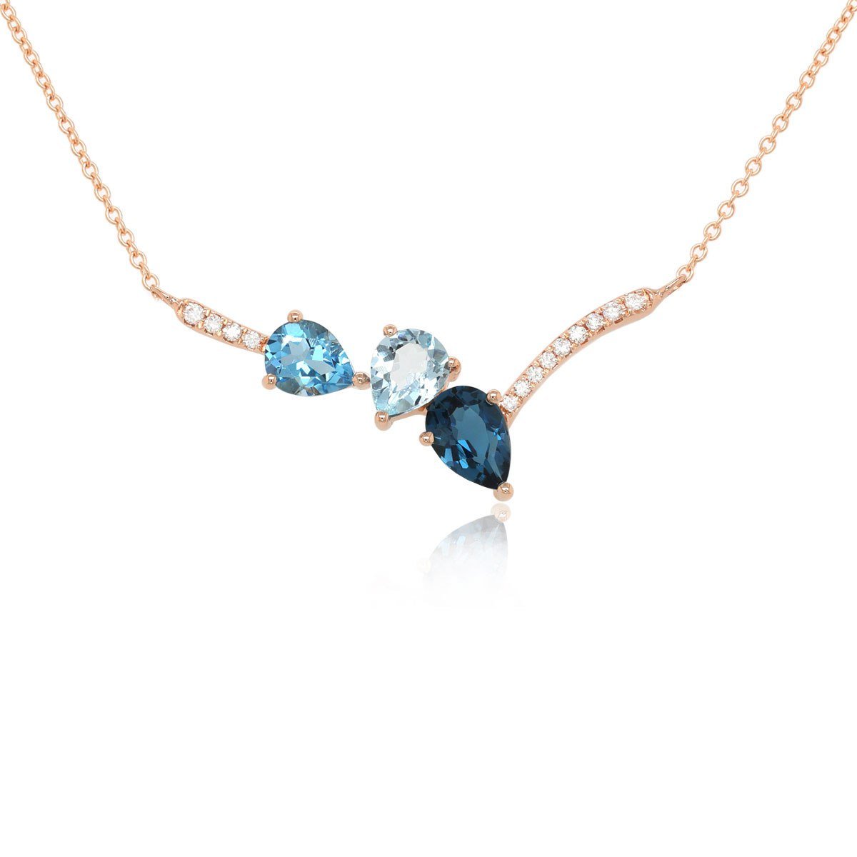 Diamond / Blue Topaz Necklace