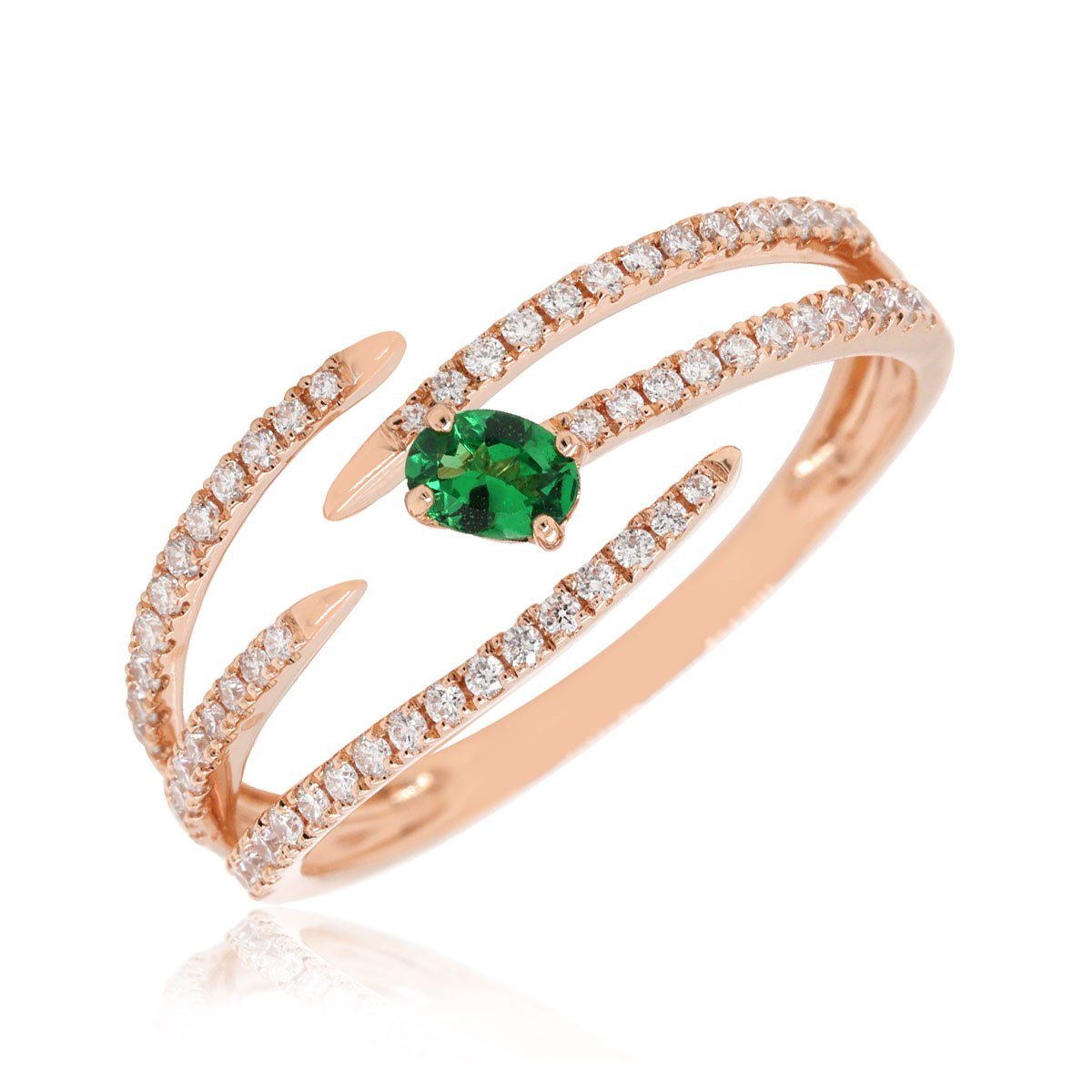 Diamond / Garnet Ring