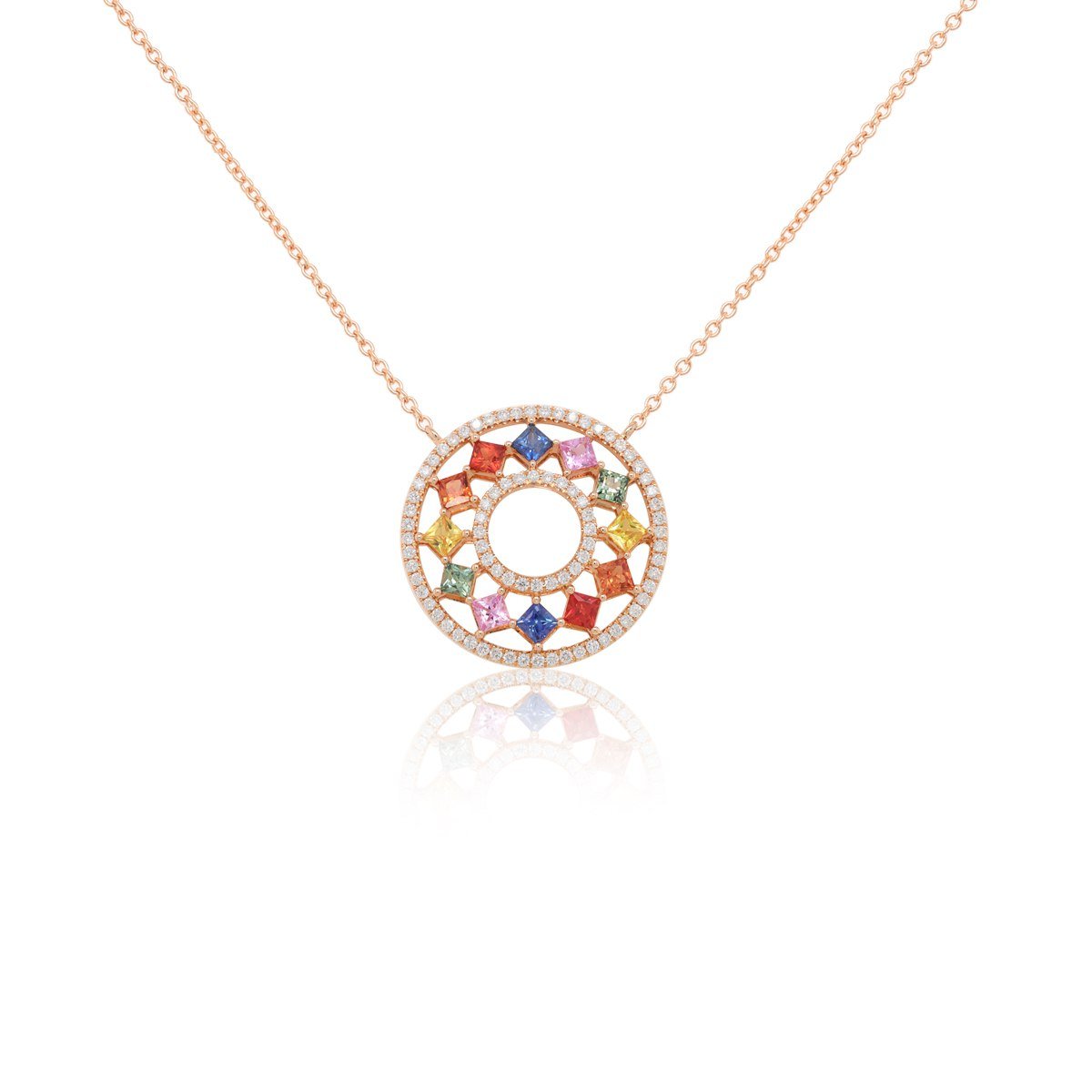 Diamond / Fancy Sapphire Necklace