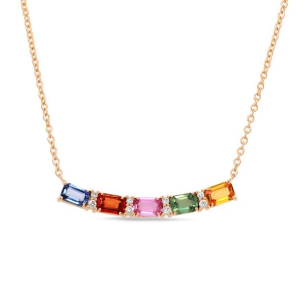 Diamond / Fancy Sapphire Necklace
