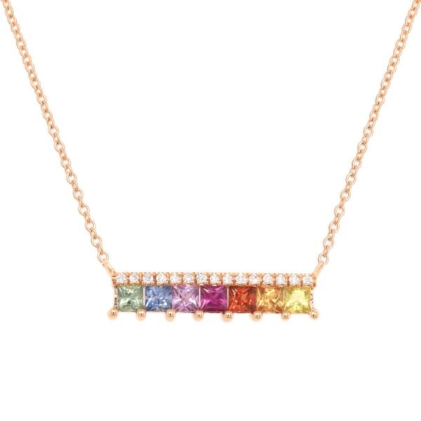Diamond / Fancy Sapphire Necklace