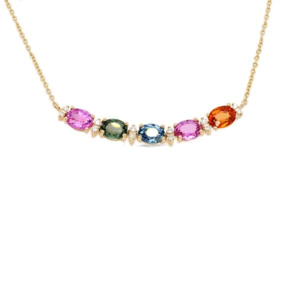 Diamond / Fancy Sapphire Necklace