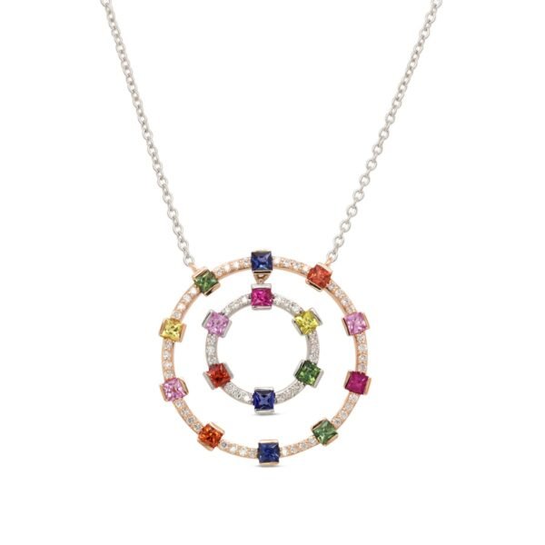 Diamond / Fancy Sapphire Necklace