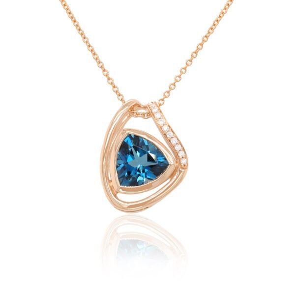 Diamond / Blue Topaz Necklace