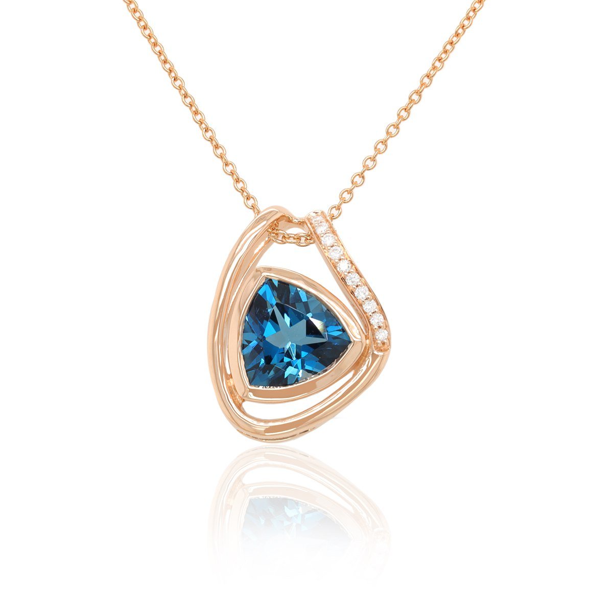 Diamond / Blue Topaz Necklace