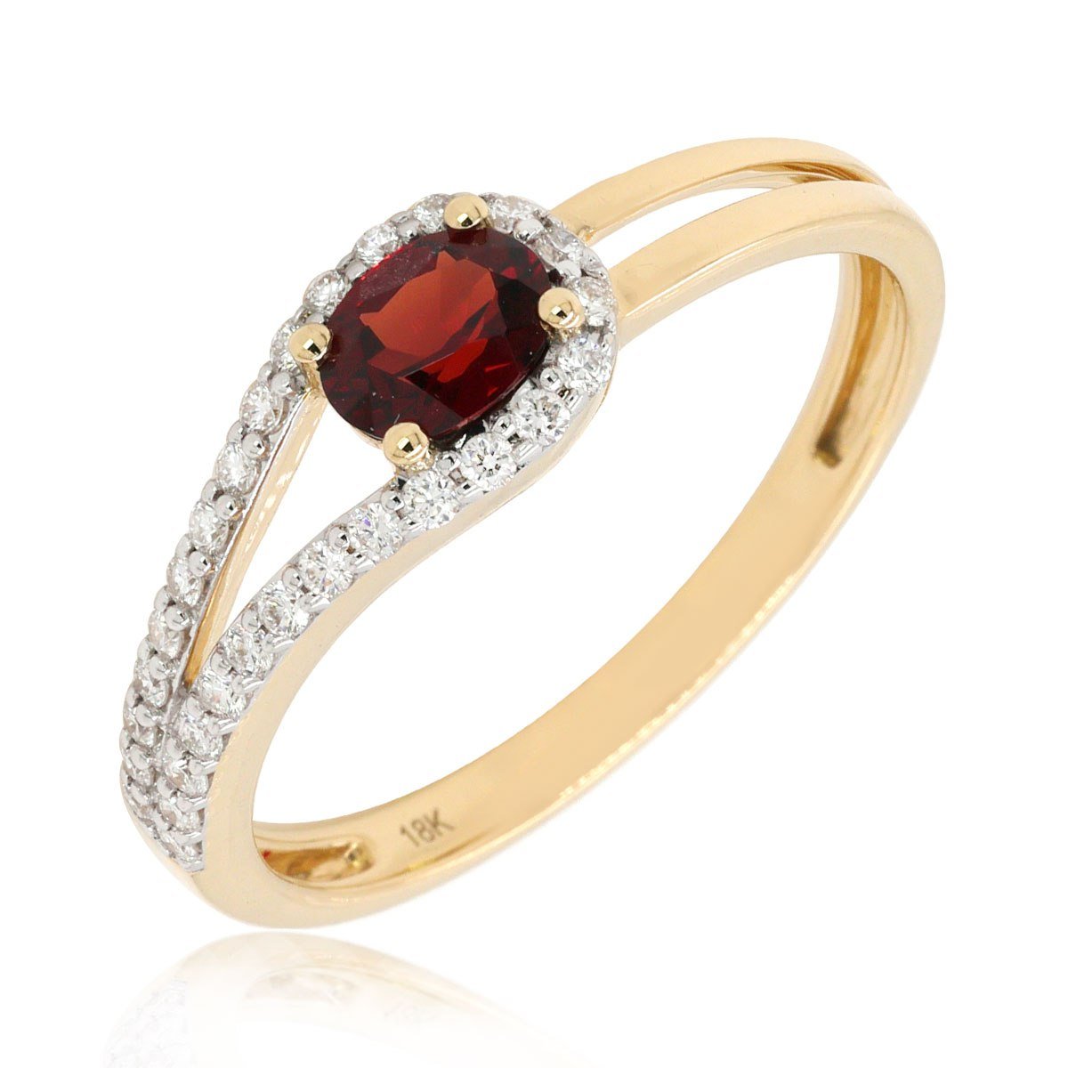 Diamond / Garnet Ring
