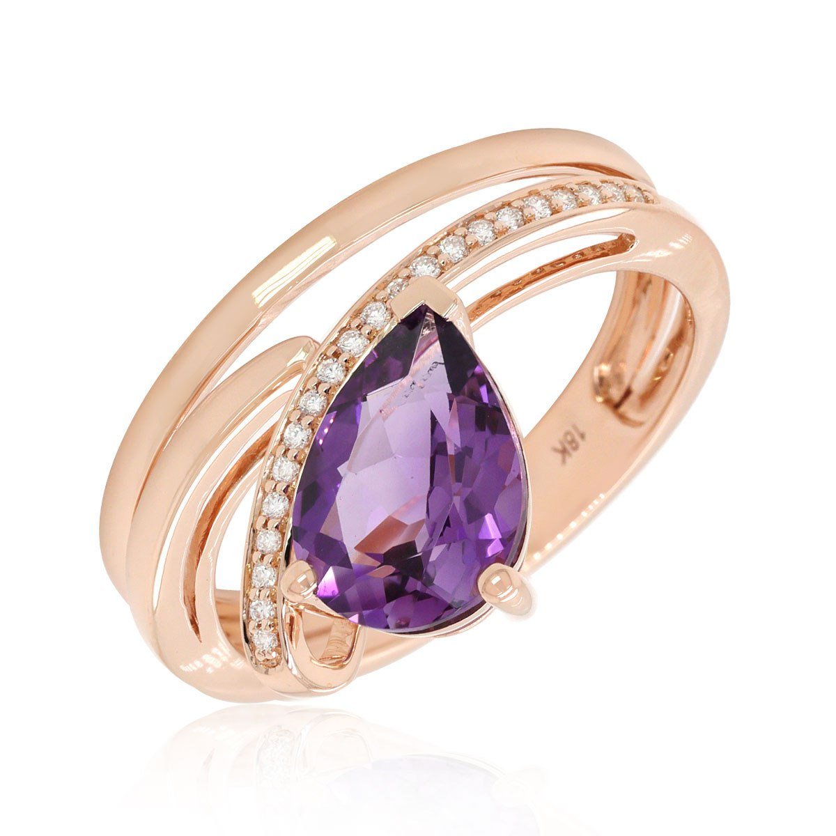 Diamond / Amethyst Ring