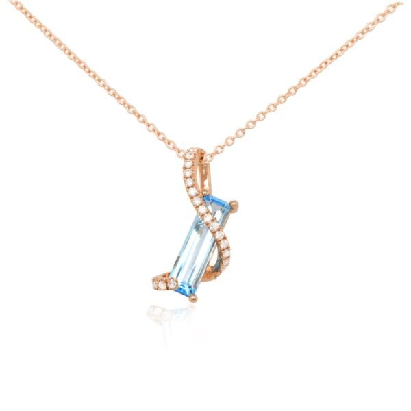 Diamond / Blue Topaz Necklace