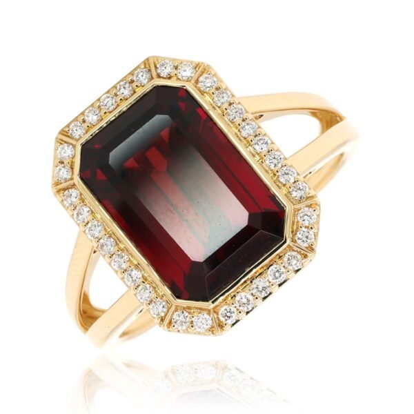 Diamond / Garnet Ring