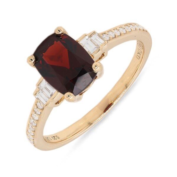Diamond / Garnet Ring