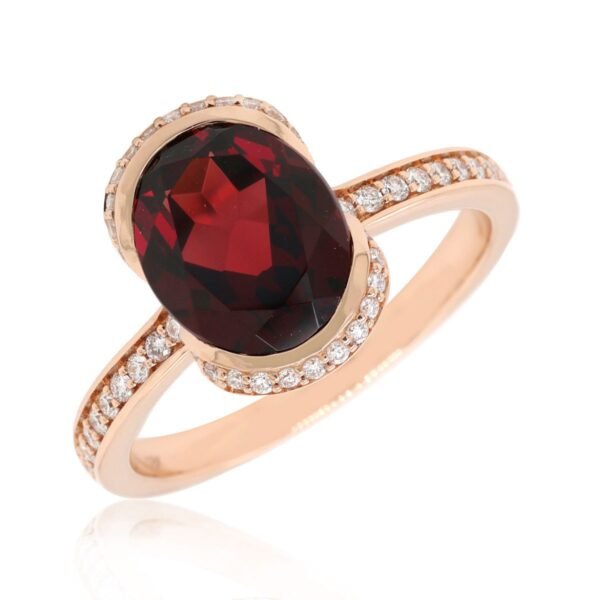 Diamond / Garnet Ring