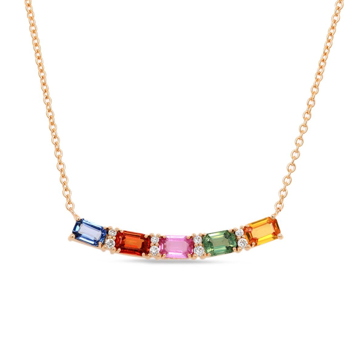 Diamond / Fancy Sapphire Necklace