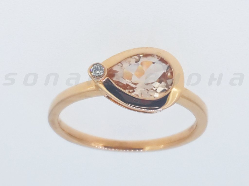 Diamond / Morganite Ring