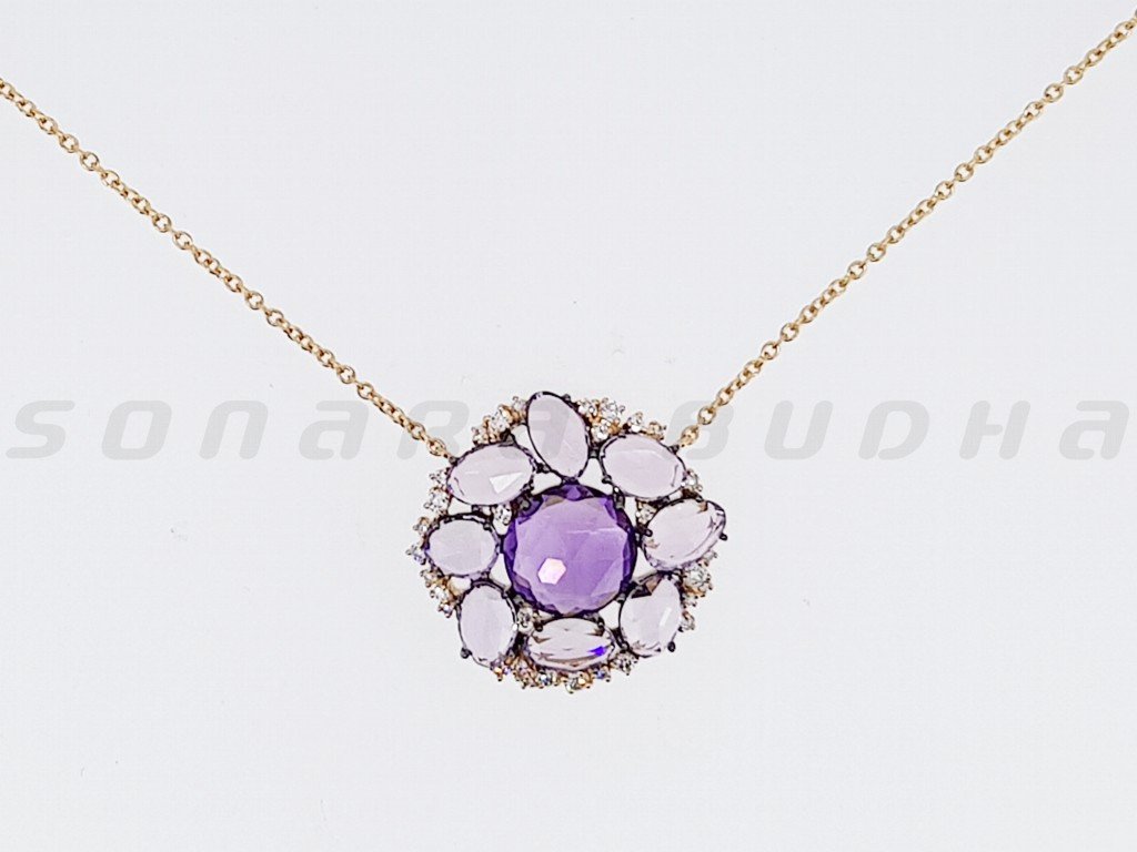 Diamond / Amethyst Necklace
