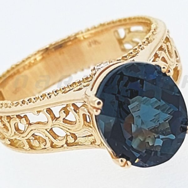 Diamond / Blue Topaz Ring