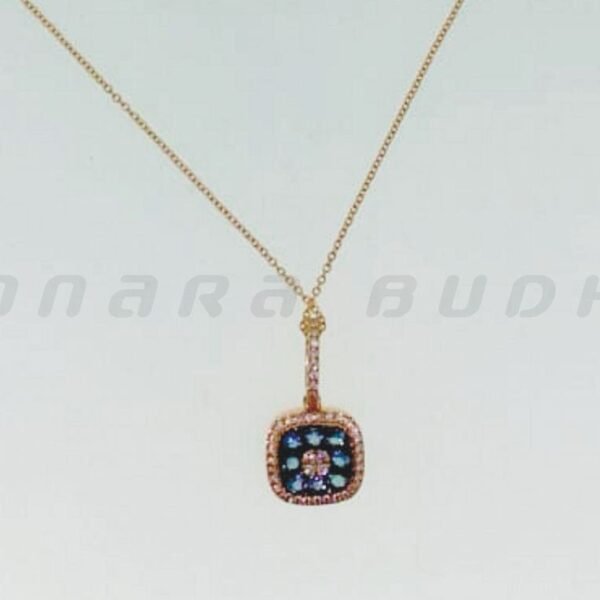 Diamond / Blue Topaz Necklace