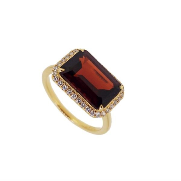 Diamond / Garnet Ring