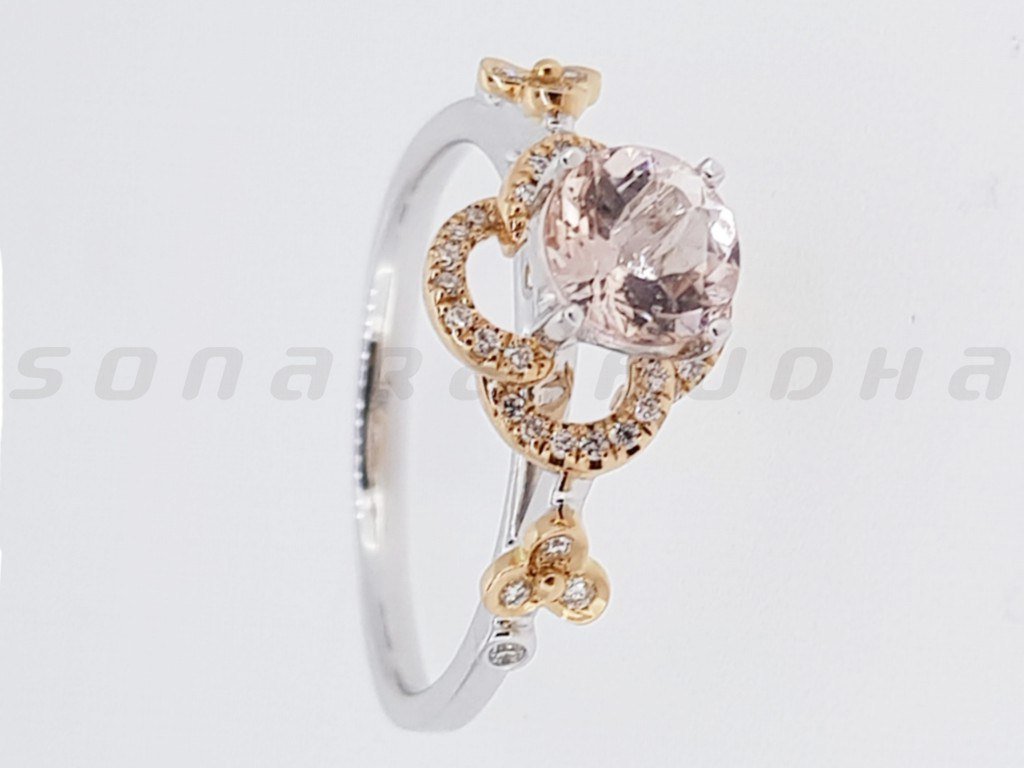 Diamond / Morganite Ring