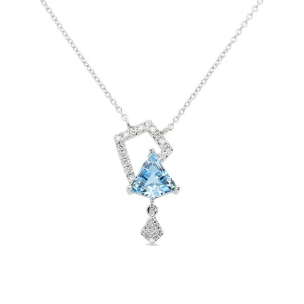Diamond / Blue Topaz Necklace