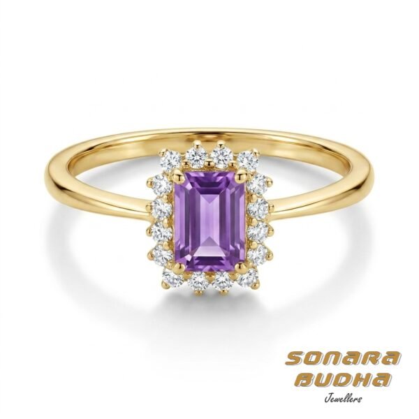 Diamond / Amethyst Ring