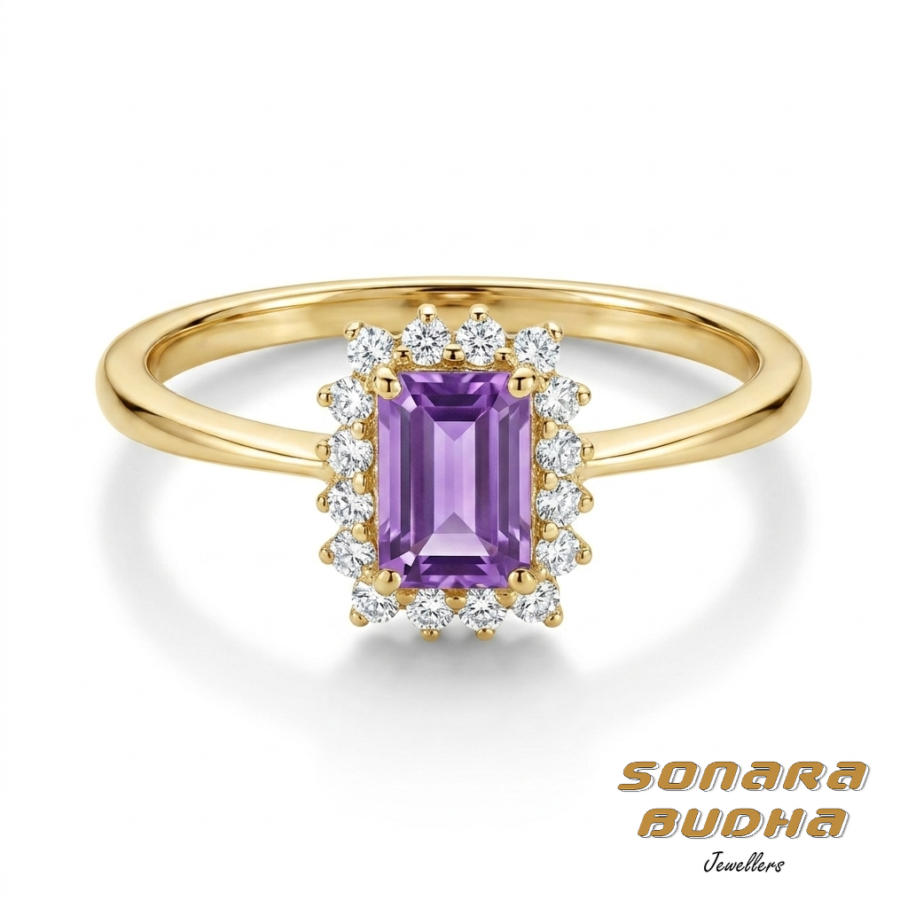 Diamond / Amethyst Ring