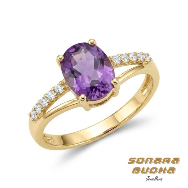 Diamond / Amethyst Ring