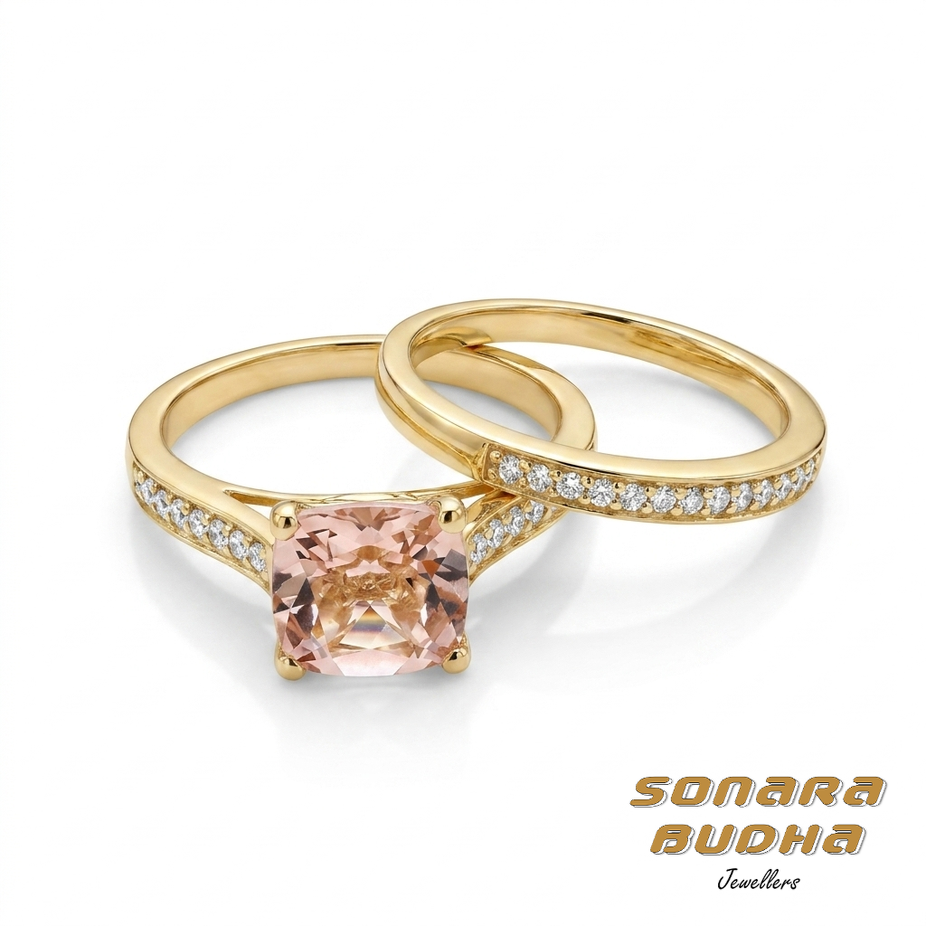 Diamond / Morganite Ring