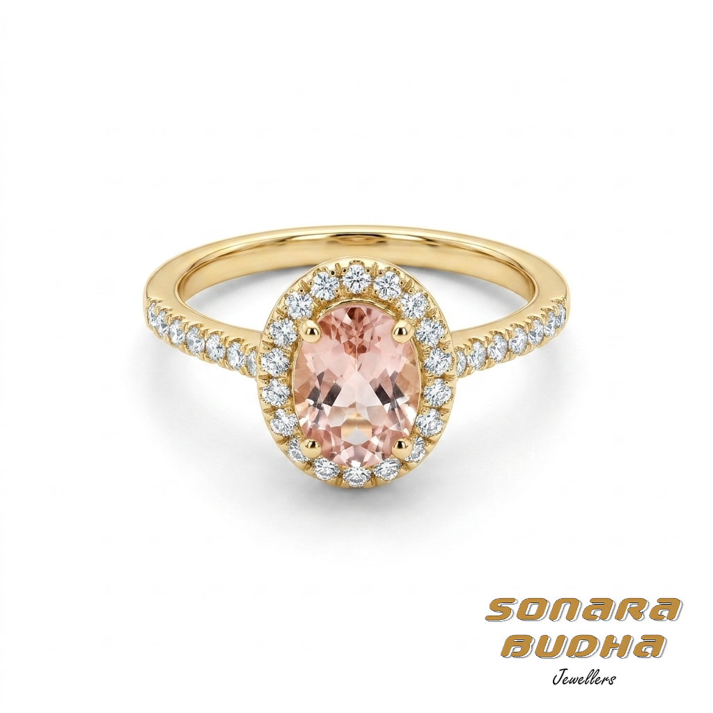 Diamond / Morganite Ring