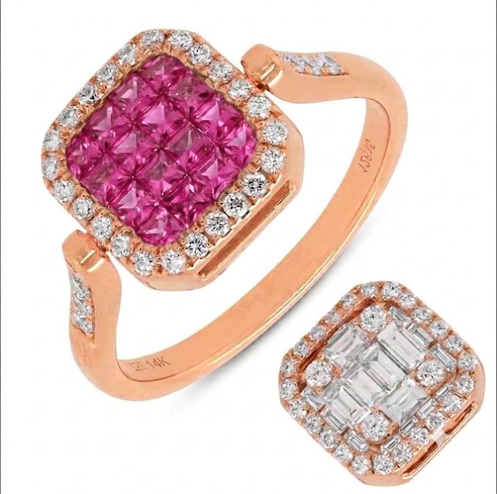 Diamond / Pink Sapphire Ring